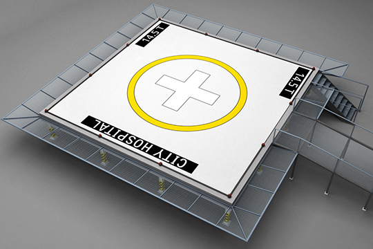 直升機停機坪建設